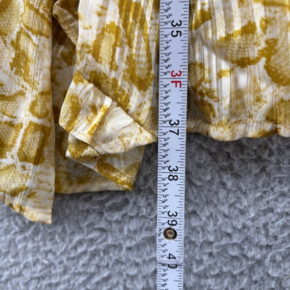 Simply Vera Vera Wang Yellow Abstract Ruffle Hem Dress XXL NWT - Picture 7 of 11